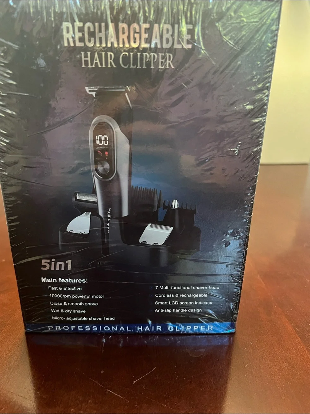 5-in-1 Men's Grooming Kit Hair Clipper & Trimmer - Black
